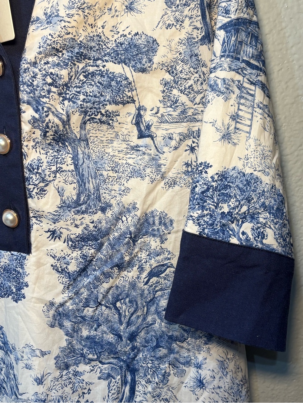 Entro Women’s EMMA TOILE DRESS - NAVY BLUE Size Medium NWT - Picture 12 of 16